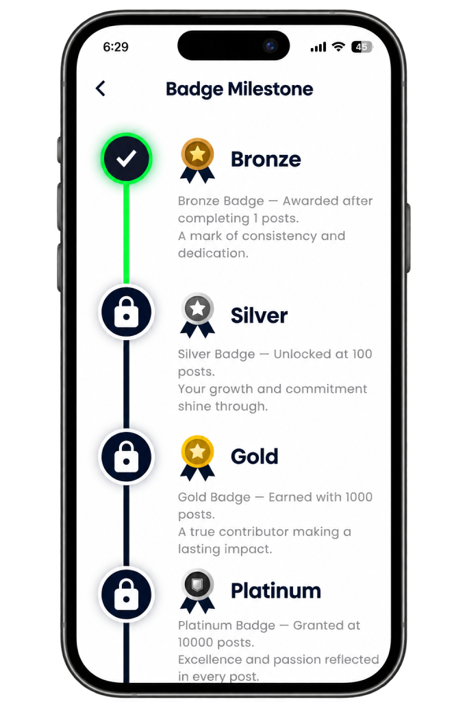 Earn badges